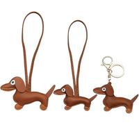 TOEECY 3 Pezzi Portachiavi Bassotto Decorativo Ciondolo Cane Animale Accessorio Borsa Charm Portachiavi Donna