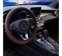 TOEECY 3 Pezzi Set Coprivolante Trapuntato Universale Protezione Volante Auto Antiscivolo Impugnatura Comfort Cucitura Elegante Accessorio Interno