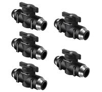 TOEECY 5 Pezzi Valvola Sfera Pneumatica Raccordo Rapido Controllo Flusso Tubo Aria Compressore Impianto Idraulico Buc8
