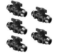 TOEECY 5 Pezzi Valvola Sfera Pneumatica Raccordo Rapido Controllo Flusso Tubo Aria Compressore Impianto Idraulico Buc8