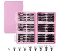 TOEECY 520 Pezzi Extension Ciglia Finte D Curl Lash Clusters 30D-100D Women False Eyelashes Kit Ciglia Finte Ciuffetti Naturali Adatto Per DIY Banchetti Serale Feste Spettacoli