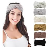TOEECY 6 Pezzi Fascia Capelli Donna Fascia Intrecciata in Maglia Cappello Boho Caldo e Elegante Autunno Inverno Protezione Orecchie per Attività all'Aperto e Tutti i Giorni