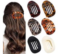 TOEECY 6 Pezzi Mollette Capelli Donna Pinze per Capelli Antiscivolo Mollettone Capelli Plastica Leopardate Accessori Capelli Moda per Donne e Ragazze (A)