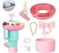 TOEECY 7 Pezzi Anello Porta Snack Contenitore Merenda Accessori Tazza Bambini Coperchio Antiperdita Portatile Divisore Alimenti