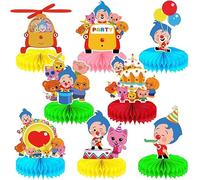 TOEECY 8 Pezzi Centrotavola Nido D'ape Pagliaccio Decorazioni Tavolo Circo Animali Addobbi Festa Bambini Compleanno