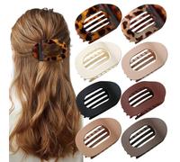 TOEECY 8 Pezzi Mollette Capelli Donna Pinze per Capelli Antiscivolo in Plastica Opaca Accessori Capelli Moda per Donne e Ragazze Mollettone Capelli Resistenti (A)