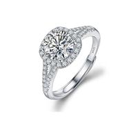 TOEECY Anelli Donna 925 Argento Zirconia Cubica Moissanite Regolabile Anello Anniversario Matrimonio Gioielli Promessa Fidanzamento Nuziali Sposa Ragazza Madre Moglie (#2)