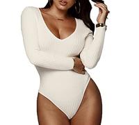 TOEECY Body Donna Elegante Modellante Lingerie Sexy Intimo Donna Body Contenitivo Sottogiacca Abbigliamento Donna Curvy(Bianco,L)