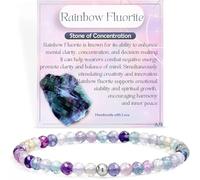 TOEECY Bracciale Chakra Multicolore Pietre Naturali Sfaccettate Argento 925 Artigianale Equilibrio Energetico Meditazione