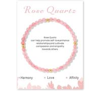 TOEECY Bracciale Donna Signora Braccialetto Perline Semiprezioso Cristallo Naturale Elastico Bracciale con Cristalli di Pietre Curative Preziose Naturali Braccialetti Sfere Regalo Compleanno