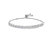 TOEECY Bracciale Foglia Zirconia Cubica Regolabile Catena Tennis Gioielli Donna Elegante Cristallo Brillante Matrimonio Cerimonia