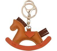 TOEECY Cavallo a Dondolo Portachiavi Decorativo Ciondolo Accessorio Borsa Zaino Donna Elegante Moschettone Metallo