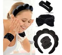 TOEECY Cerchietto Capelli Donna Mollette Polsini Fascia Skincare Fasce del Sudore Spugna Morbida Terry Panno Trucco Antiscivolo Adatto per Lavaggio Viso Doccia Terme Massaggi Rimozione Yoga Spa