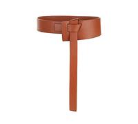 TOEECY Cintura Donna Annodato Sottile in Pelle PU Fusciacca Elastica Eleganti Moda Casual D'Epoca per Abiti Vestito (Marrone)