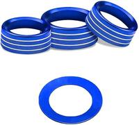 TOEECY Copertura decorativa per manopole auto in alluminio blu set di 4 pezzi accessori interni per auto protezione antiruggine e resistente(Rosso)