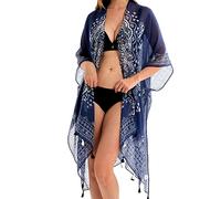 TOEECY Copricostume Donna Mare Kimono Chiffon Copricostumi Camicia Mare Beachwear Sarong Copri Spiaggia Vestito Estivo Bikini Cover up Traspirante Elegante