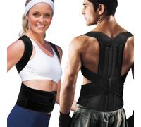 TOEECY Correttore Postura Schiena Regolabile Supporto Lombare Tutore Spalle Raddrizzaspalle Fascia Posturale Taglia 2xl