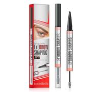 Toeecy Doppia Estremità Matita Per Sopracciglia E Gel Per Sopracciglia 2 In 1 Penna Per Sopracciglia E Gel Trucco Occhi Colore Naturale Facile Applicazione Lunga Durata 1.5ml 0.4ml(Grey)