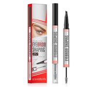 Toeecy Doppia Estremità Matita Per Sopracciglia E Gel Per Sopracciglia 2 In 1 Penna Per Sopracciglia E Gel Trucco Occhi Colore Naturale Facile Applicazione Lunga Durata 1.5ml 0.4ml(Black)