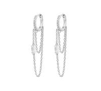 TOEECY Orecchini Cerchio Argento Catena Multipla Pendente Cascata Stile Punk Gioielli Donna Ragazza Accessori