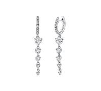 TOEECY Orecchini Cerchio Argento Catena Multipla Pendente Cascata Stile Punk Gioielli Donna Ragazza Accessori