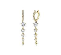 TOEECY Orecchini Cerchio Argento Catena Multipla Pendente Cascata Stile Punk Gioielli Donna Ragazza Accessori