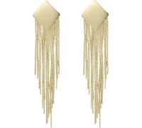 TOEECY Orecchini Pendenti Cuore Cascata Catena Lunga Nappina Metallica Eleganti Gioielli Donna Argento Brillante Accessori Cerimonia