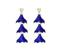 TOEECY Orecchini Pendenti Fiore Cascata Cuore Eleganti Gioielli Donna Accessori Stile Romantico Bijoux Artigianali