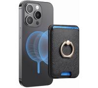 TOEECY Porta Carte Telefoniche Adesivo Carta Di Credito Cellulare in Pelle Portafoglio con Stand e Finestra ID per iPhone 16 15 14 13 12 Serie(Nero)