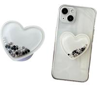 TOEECY Porta Cellulare Love Supporto Cellulare Da Tavolo Impugnatura Smartphone Porta Telefono Leggero Supporto Telefono Adesivo Accessori Smartphone Anello Per Cellulare(Bianco)