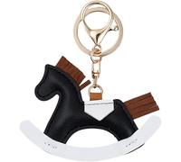 TOEECY Portachiavi Ad Anello A Forma Di Cavallo In Pelle Pu Colorata Con Frange Accessorio Per Borse E Zaini Portachiavi Donna Elegante E Pratico