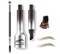 Toeecy Set Matite Per Sopracciglia 3 Pezzi Colori Naturali E Alta Precisione Pennello Angolato E Doppio Applicatore Trucco Occhi Professionale E Duraturo Bellezza Per Sopracciglia Perfette(Auburn)