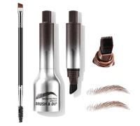 Toeecy Set Matite Per Sopracciglia 3 Pezzi Colori Naturali E Alta Precisione Pennello Angolato E Doppio Applicatore Trucco Occhi Professionale E Duraturo Bellezza Per Sopracciglia Perfette(Chocolate)