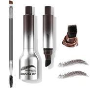 TOEECY Set Tinta Sopracciglia Professionale Pennello Angolato Impermeabile Lunga Durata Formula Liquida Effetto Microblading