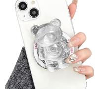 TOEECY Supporto e Impugnatura Estensibile Realizzati Magnetico Base Increspatura d'Acqua Cartoni Animati Orso Retrattile Impugnatura Telefoni Cellulari Porta Cellulare per Smartphone Tablet