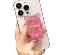 TOEECY Supporto e Impugnatura Estensibile Realizzati Magnetico Base Increspatura d'Acqua Cartoni Animati Orso Retrattile Impugnatura Telefoni Cellulari Porta Cellulare per Smartphone Tablet