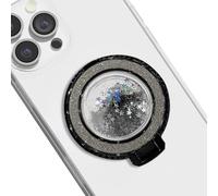 TOEECY Supporto Magnetico Rotondo Glitterato Stelle Presa Telefono Custodia Trasparente Impugnatura Universale Smartphone Accessorio Cellulare