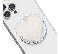 TOEECY Supporto Telefono Cuore Magnetico Decorativo Brillante Strass Metallo Elegante Presa Sicura Smartphone