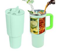 TOEECY Tazza Termica Doppio Scomparto Isolata Acciaio Inox Bicchiere Termico Separatore Bevande Coperchio Ermetico