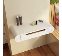 Toeletta da trucco galleggiante da 60 cm, con cassetto, elegante, bianco, per riporre cosmetici, salvaspazio, design moderno per la decorazione della casa