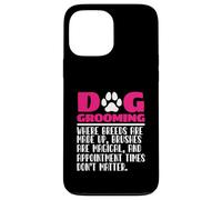 Toelettatore per cani, toelettatore per animali domestici, cura dei cuccioli, divertente toelettatura del cane Custodia per iPhone 13 Pro Max