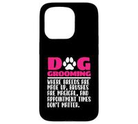 Toelettatore per cani, toelettatore per animali domestici, cura dei cuccioli, divertente toelettatura del cane Custodia per iPhone 15 Pro