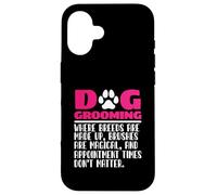 Toelettatore per cani, toelettatore per animali domestici, cura dei cuccioli, divertente toelettatura del cane Custodia per iPhone 16
