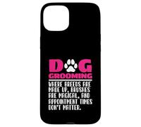 Toelettatore per cani, toelettatore per animali domestici, cura dei cuccioli, divertente toelettatura del cane Custodia per iPhone 15 Plus