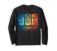 Toelettatrice per Cani Love Them Groom Them Give Them Back Maglia a Manica