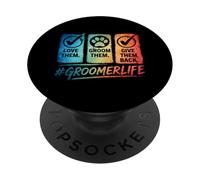 Toelettatrice per cani Love Them Groom Them Give Them Back PopSockets PopGrip Adesivo