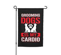 Toelettatura cani è il mio cardio per esterno 12x18 pollici bandiera da gi