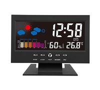 Toeponeer Stazione Meteo, Termometro Igrometro Digitale per Interni con Retroilluminazione Controllo Vocale, Sveglia, Monitor Umidità Temperatura per Casa, Celsius Fahrenheit, Max