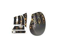 toergy 1 set di nastro antiscivolo per Logitech MX Vertical, resistente al sudore, facile da usare, design autoadesivo, kit di aggiornamento professionale per mouse, motivo stampato in oro nero