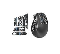 toergy 1 set di nastro antiscivolo per Logitech MX Vertical, resistente al sudore, facile da usare, design autoadesivo, kit di aggiornamento professionale per mouse, motivo stampato nero